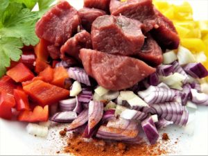 meat onion parsley capsicum